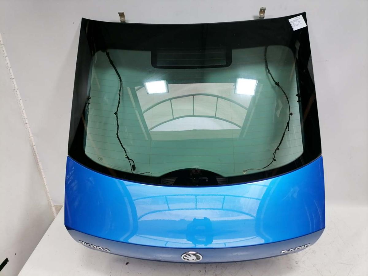 Skoda Rapid NH original Heckklappe mit Heckscheibe Limousine LF5W Race Blue Bj.2013